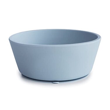 mushie Silicone Suction Bowl BPAFree NonSlip Design Powder Blue