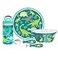Zak Designs 5Piece Dinnerware Set Dinosaur Durable Plastic Stainless Steel Includes Water Bottle 8Inch Plate 6Inch Bowl Fork Spoon Suitable for Kids Ages 3