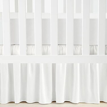 Lush Decor Ruffle Crib Skirt 16 Drop White