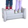 Simplay3 Sibling Step Stool Lightweight and NonSlip Step Stool for Kids MultiLevel Height Gray