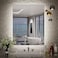 TETOTE 24 x 32 Inch LED Backlit Bathroom Vanity MirrorAntiFogDimmableCRI90Touch ButtonWater ProofHorizontalVertical Wall Mounted with Light