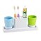 Eslite Bathroom Toothbrush Toothpaste Stand Organizer Plastic Storage Rack Set