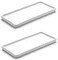 Gurygo 2 Pack 6 Bathroom Tray for Counter Ceramic Vanity Trays for Bathroom Small Rectangle Ceramic Tray Kitchen Soap Trays for Kitchen Counter White Set2