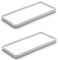 Gurygo 2 Pack 6 Bathroom Tray for Counter Ceramic Vanity Trays for Bathroom Small Rectangle Ceramic Tray Kitchen Soap Trays for Kitchen Counter White Set2