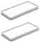 Gurygo 2 Pack 6 Bathroom Tray for Counter Ceramic Vanity Trays for Bathroom Small Rectangle Ceramic Tray Kitchen Soap Trays for Kitchen Counter White Set2