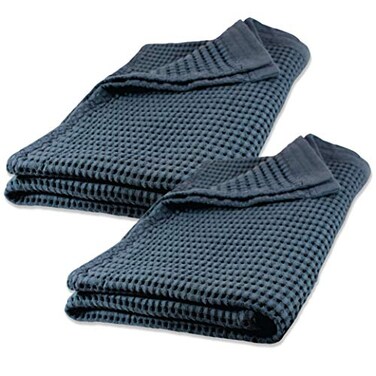 GILDEN TREE Waffle Bath Sheet Quick Dry Towel Thin Luxury Bath Towels 40x80 Large Bath Towels 2 Pack Bath Sheets Modern Style Midnight Blue