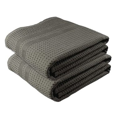 GILDEN TREE Waffle Bath Sheet Large Bath Towels Quick Dry Thin Body Towels 40x80 Oversized Bath Towels for Adults 2 Pack Bath Sheet Set Classic Style Stone