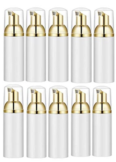 LS Keenon 60ML Plastic Travel Foaming Soap Dispenser Mini Empty Foaming Liquid Soap Pump Bottles 10pcs