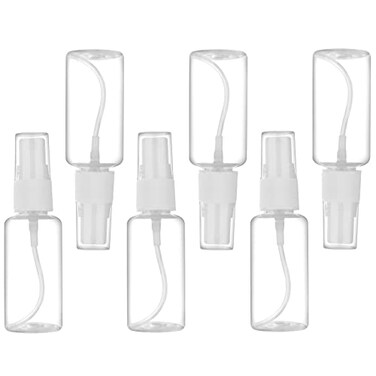 Exptolii Spray Bottle 1oz30ml Small Plastic Fine Mist Spray Bottles Mini Empty Travel Bottles with Funnels and Labels 6 Pack
