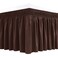 Biscaynebay Wrap Around Bed Skirts for King Cal King Beds 17 Long Drop Brown Adjustable Elastic Dust Ruffles Easy Fit Wrinkle Fade Resistant Silky Luxurious Fabric Solid Machine Washable
