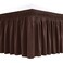 Biscaynebay Wrap Around Bed Skirts for King Cal King Beds 17 Long Drop Brown Adjustable Elastic Dust Ruffles Easy Fit Wrinkle Fade Resistant Silky Luxurious Fabric Solid Machine Washable