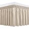 Biscaynebay Wrap Around Bed Skirts for Queen Beds 15 Drop Light Camel Elastic Dust Ruffles with Adjustable Belts Silky Luxrious Fabric Machine Washable