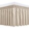 Biscaynebay Wrap Around Bed Skirts for Queen Beds 15 Drop Light Camel Elastic Dust Ruffles with Adjustable Belts Silky Luxrious Fabric Machine Washable