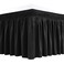 Biscaynebay Wrap Around Bed Skirts for Queen Beds 17 Long Drop Black Adjustable Elastic Dust Ruffles Easy Fit Wrinkle Fade Resistant Silky Luxurious Fabric Solid Machine Washable