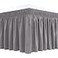 Biscaynebay Wrap Around Bed Skirts for Queen Beds 22 Long Drop Silver Grey Adjustable Elastic Dust Ruffles Easy Fit Wrinkle Resistant Silky Luxurious Fabric Machine Washable