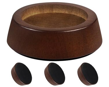 OneDream Wooden Furniture Risers Blocks 1 inch Set of 4 Bed Risers Heavy Duty Solid Wood Round Risers Sofa Riser with NonSlip Pad Create Storage Space and Easy Cleaning for The Sweeper