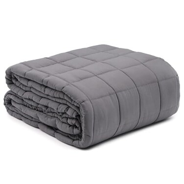 DMI Microfiber Weighted Blanket Queen Size 17 lb Heavy Blanket 80 x 60 Breathable Soft Microfiber with Glass Beads Grey