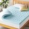 Mellow 4 Inch 5Zone Memory Foam Mattress Topper Cooling Gel Infusion Dorm Essentials Full Blue