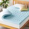 Mellow 4 Inch 5Zone Memory Foam Mattress Topper Cooling Gel Infusion Dorm Essentials Full Blue