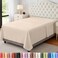 Utopia Bedding Flat Sheet 1 Pack Twin Beige Soft Brushed Microfiber Fabric Shrinkage Fade Resistant Top Sheet Easy Care Bed Sheet