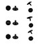 Koomduk 6 Sets Replacement Rivets Button Strap Compatible for Clog Shoe Strap 16mm Size Rivets Repair Black