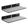 TXEsign 2Pack Acrylic Wall Speaker Holder Mount Black Large Modern Style Wall Mount for Small Devices Shelf