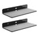 TXEsign 2Pack Acrylic Wall Speaker Holder Mount Black Large Modern Style Wall Mount for Small Devices Shelf