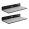TXEsign 2Pack Acrylic Wall Speaker Holder Mount Black Large Modern Style Wall Mount for Small Devices Shelf