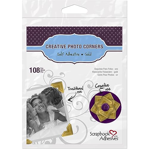 Scrapbook Adhesives Scrapbook Adhesives 3l self-adhesive Creative Paper Photo Corners 108pack