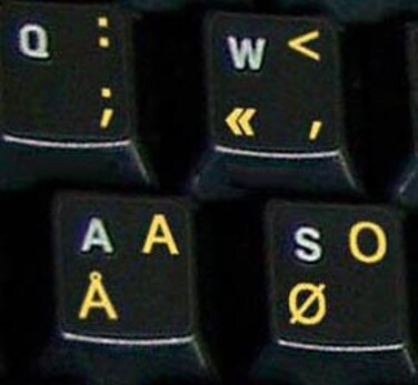 Online-Welcome Dvorak Programmer Keyboard Stickers Transparent Yellow Letters for Any Laptop Computer PC Desktop Notebook