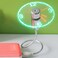 Yi Zhan Anysecu USB Clock Fan with Real Time Clock LED Light Cool Gadget silver 1pcs