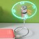 Yi Zhan Anysecu USB Clock Fan with Real Time Clock LED Light Cool Gadget silver 1pcs