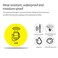 ARICEAN 1356 MHz UID Writable Rewritable Clone IC Smart Keychain RFID Blank Sticker for Access Control Key Sticker Rewritable Compatible with MIFARE Classic 1K 2 PCS