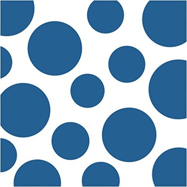 Creative Converting Celebrations 16 Count Chevron and Polka Dots Beverage Napkins True Blue