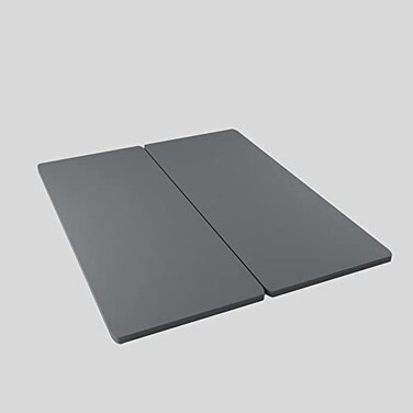 Zutan 15Inch Split Bunkie Board for MattressBed Fully Assembled Improved Comfort and Support Queen Grey