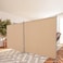 RANTILA Rantila 2 Large Panels Room DividerPortable Office DividerConvenient MovableFolding Partition Privacy Screen for BedroomDining Room Study142 W x 71 HBeige