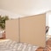 RANTILA Rantila 2 Large Panels Room DividerPortable Office DividerConvenient MovableFolding Partition Privacy Screen for BedroomDining Room Study142 W x 71 HBeige