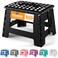 Utopia Home Folding Step Stool with Handle 9 Inch Anti Slip Collapsible Stool Holds Up to 300 lbs Sturdy Plastic Step Stool Foldable for Kitchen Bathroom and Home Use 1Pack Black