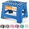 Utopia Home Folding Step Stool with Handle 9 Inch Anti Slip Collapsible Stool Holds Up to 300 lbs Sturdy Plastic Step Stool Foldable for Kitchen Bathroom and Home Use 1Pack Blue