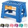 Utopia Home Folding Step Stool with Handle 9 Inch Anti Slip Collapsible Stool Holds Up to 300 lbs Sturdy Plastic Step Stool Foldable for Kitchen Bathroom and Home Use 1Pack Blue