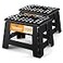 Utopia Home Folding Step Stool with Handle 9 Inch Anti Slip Collapsible Stool Holds Up to 300 lbs Sturdy Plastic Step Stool Foldable for Kitchen Bathroom and Home Use 2Pack Black