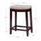 Linon Harper Beige Dark Walnut 24 Counter Stool BeigeDark Walnut 98325WAL01KD