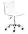 BTEXPERT BTExpert Swivel Mid Back Armless Ribbed Designer Task Chair Leather Soft Upholstery Office Chair White