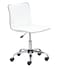 BTEXPERT BTExpert Swivel Mid Back Armless Ribbed Designer Task Chair Leather Soft Upholstery Office Chair White