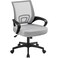 Yaheetech Ergonomic Office Chair Mid Back Computer Chair Mesh Desk Chair with Lumbar Support Armrest Executive Rolling Swivel Adjustable Task Chair for Adults Grey