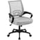 Yaheetech Ergonomic Office Chair Mid Back Computer Chair Mesh Desk Chair with Lumbar Support Armrest Executive Rolling Swivel Adjustable Task Chair for Adults Grey