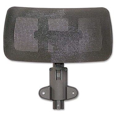 Lorell Mesh HighBack Office Headrest Black for use HiBack Mesh Chairs 1 Count