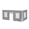 Max &amp; Max Lily Underbed Curtain for Low Bunk BedLow Loft Bed Play Curtain for Kids Cotton Privacy Curtain for Bottom Bunk 2 Panel Curtain Set GreyWhite