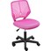 Yaheetech Students Cute Desk Chair LowBack Armless Study Chair wLumbar Support Adjustable Swivel Chair in Home Bedroom School Rose Red