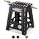 ACKO Folding Step Stool Foldable 16 Inch 400 lbs Capacity Plastic Stools for Adults and Kids Collapsible Stools for Kitchen Stepping Stool with Handle Black1 PC